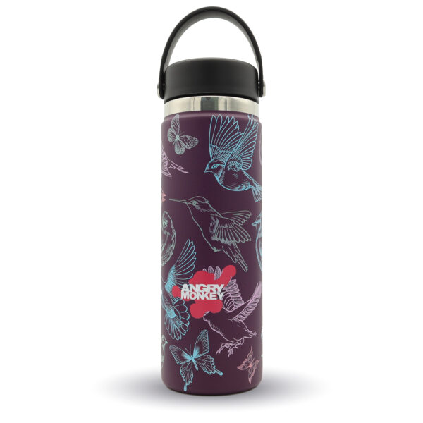 Angry Monkey insulated bottle – keeps drinks hot or cold for hours.