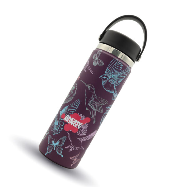 Angry Monkey insulated bottle – keeps drinks hot or cold for hours.
