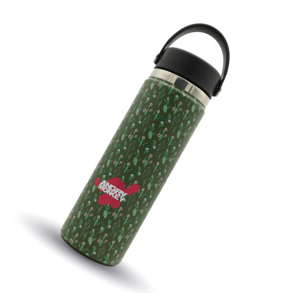 Angry Monkey insulated bottle – keeps drinks hot or cold for hours.