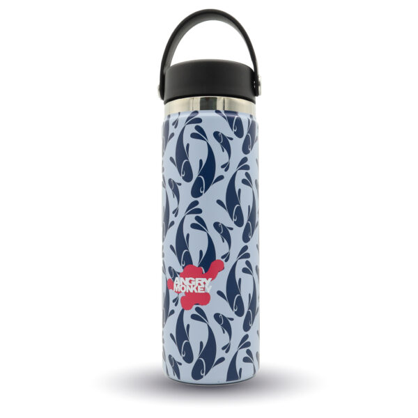 Angry Monkey insulated bottle – keeps drinks hot or cold for hours.