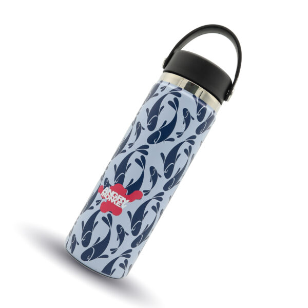 Angry Monkey insulated bottle – keeps drinks hot or cold for hours.