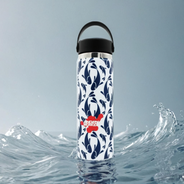 Angry Monkey insulated bottle – keeps drinks hot or cold for hours.