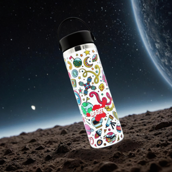 Angry Monkey insulated bottle – keeps drinks hot or cold for hours.