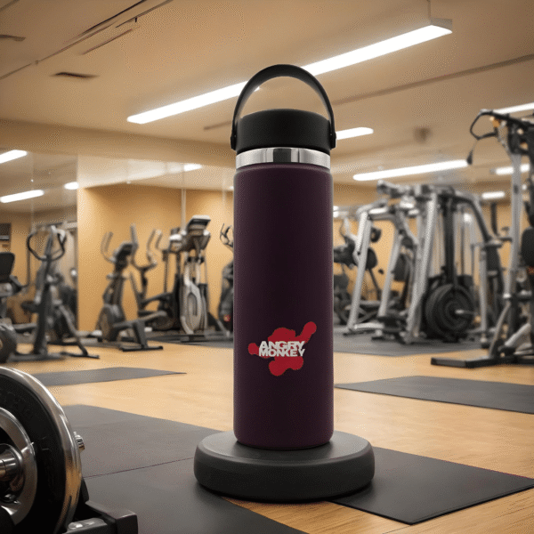 Angry Monkey insulated bottle – keeps drinks hot or cold for hours.
