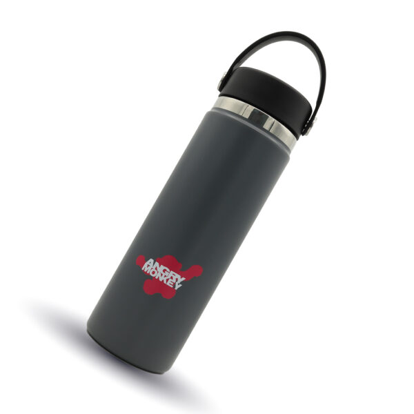 Angry Monkey insulated bottle – keeps drinks hot or cold for hours.