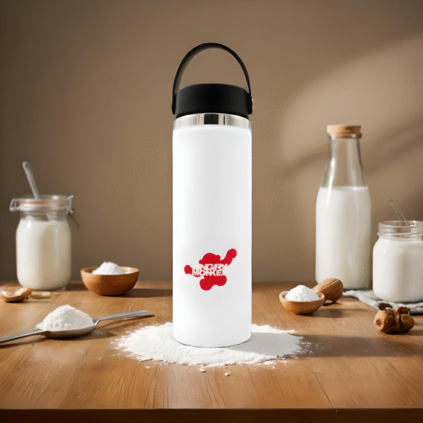 Angry Monkey insulated bottle – keeps drinks hot or cold for hours.