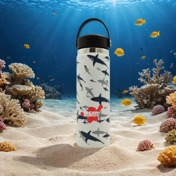 Angry Monkey insulated bottle – keeps drinks hot or cold for hours.