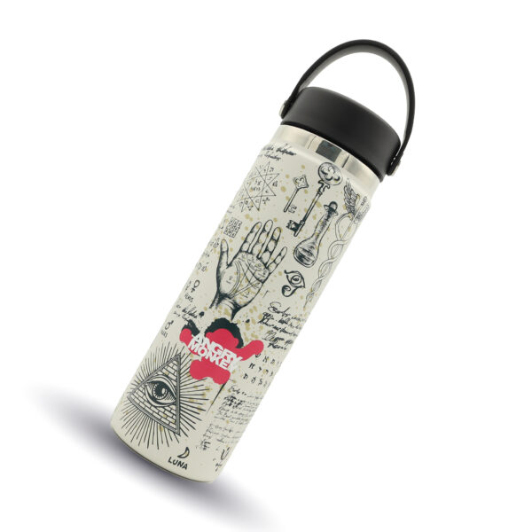 Angry Monkey insulated bottle – keeps drinks hot or cold for hours.