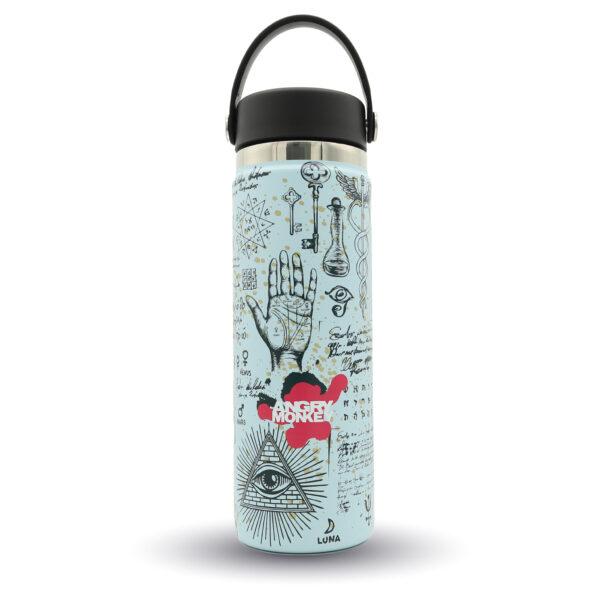 Angry Monkey insulated bottle – keeps drinks hot or cold for hours.