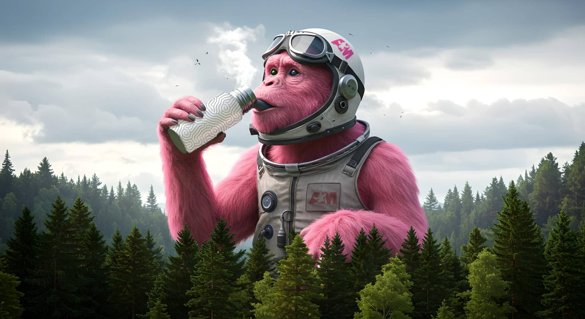 Angry Monkey insulated bottle – keeps drinks hot or cold for hours.