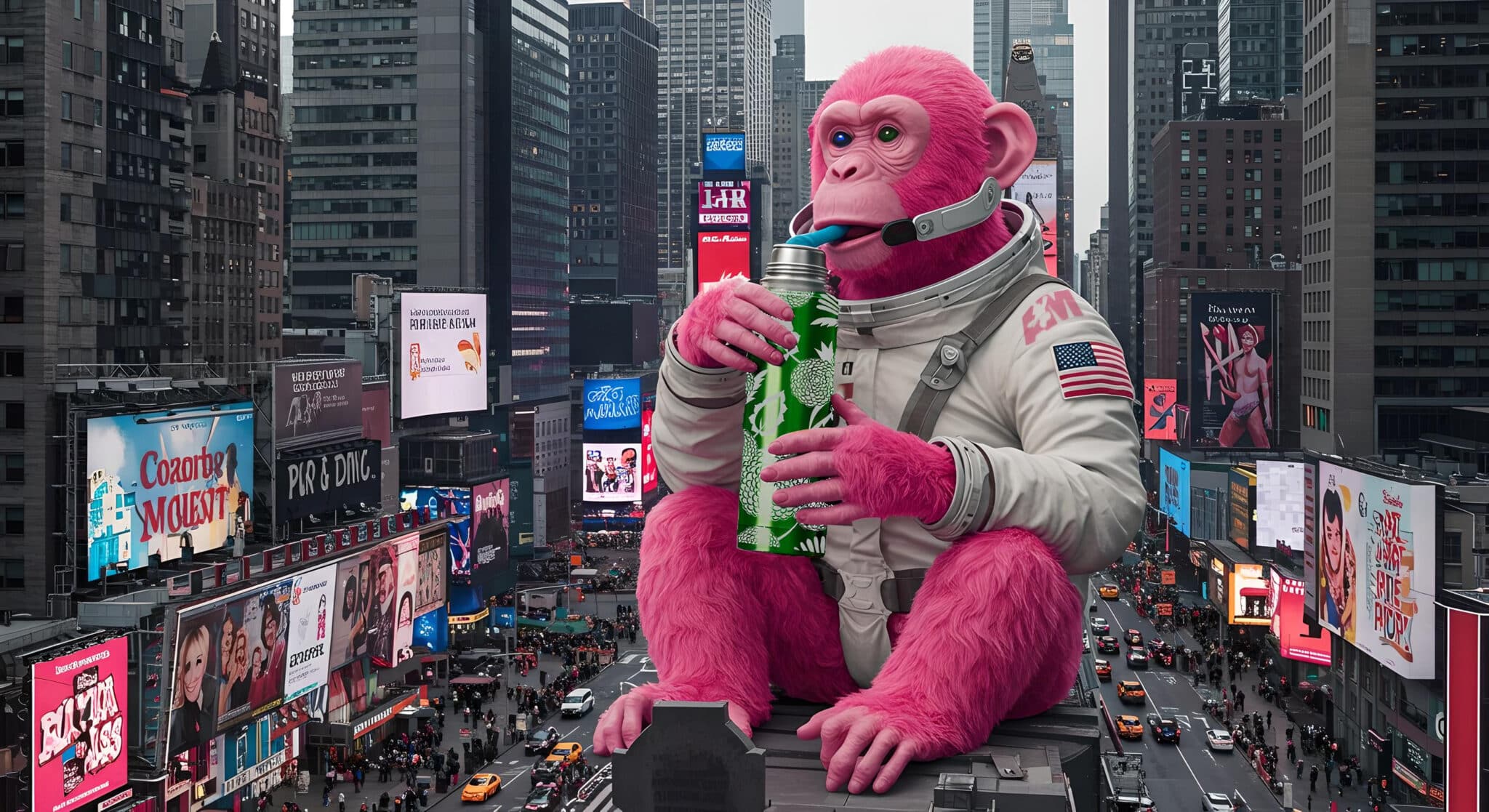 Angry Monkey insulated bottle – keeps drinks hot or cold for hours.