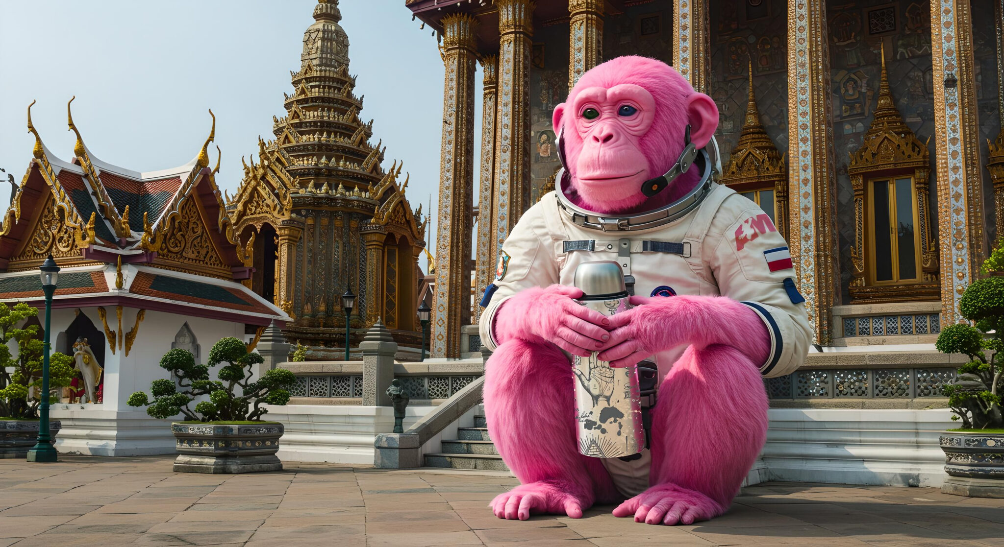 Angry Monkey insulated bottle – keeps drinks hot or cold for hours.