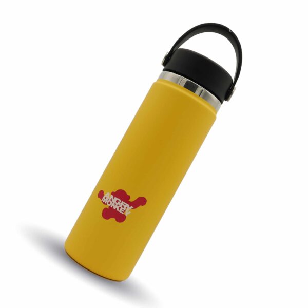 Angry Monkey insulated bottle – keeps drinks hot or cold for hours.