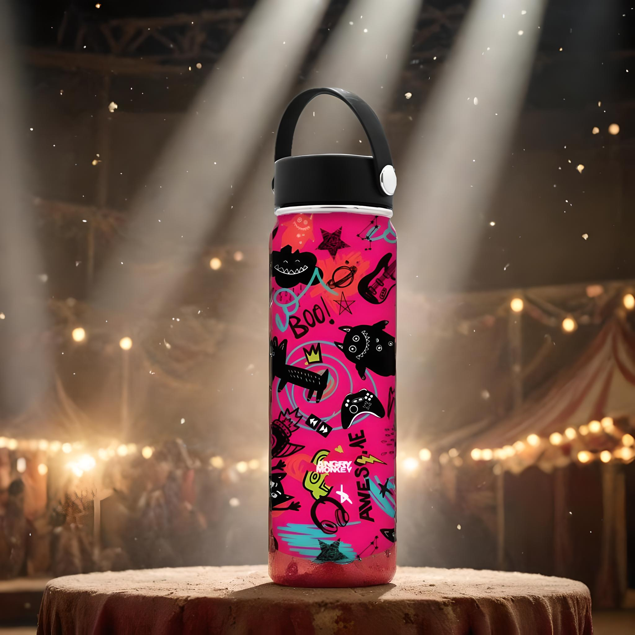 The Angry Monkey insulated bottle is designed for rebels. Double-wall stainless steel keeps drinks hot for 12h, cold for 24h. Perfect for workouts, travel, and everyday adventures. BPA-free & eco-conscious.