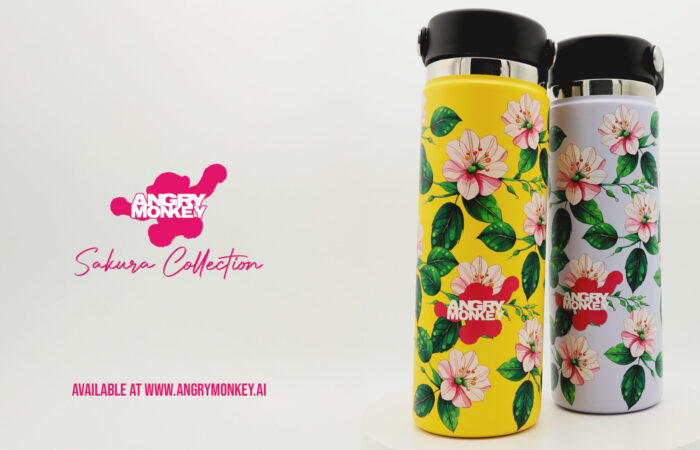 Angry Monkey insulated bottle – keeps drinks hot or cold for hours.